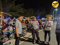 Polres Gorut Perkuat Kamtibmas di RTH, Aktivitas UMKM dan Pengunjung Dipastikan Aman.
