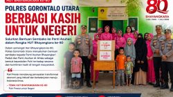 Peringati Hari Bhayangkara ke-80, Polres Gorut Gelar Anjangsana ke Purnawirawan & Warakauri termasuk Panti Asuhan