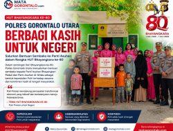 Peringati Hari Bhayangkara ke-80, Polres Gorut Gelar Anjangsana ke Purnawirawan & Warakauri termasuk Panti Asuhan