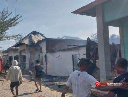 Tiga Rumah Milik Warga di Desa Tolongio Kecamatan Anggrek Hangus Terbakar