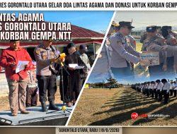 Wujud Solidaritas Kemanusiaan, Polres Gorut Gelar Doa Bersama untuk Korban Bencana NTT
