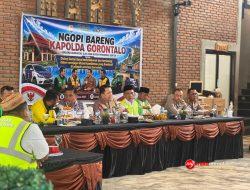Kapolda Gorontalo Irjen Pol Widodo Ngopi Bareng Bersama Komunitas Ojol dan IPB Provinsi Gorontalo