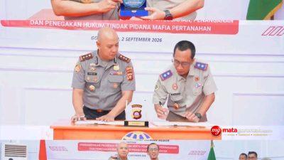 Perkuat Kolaborasi Lintas Instansi, Kantah Gorontalo Utara bersama Polres Teken Kerja Sama
