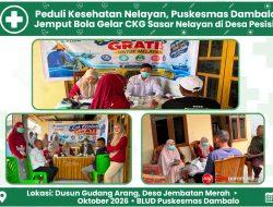 Peduli Kesehatan Nelayan, Puskesmas Dambalo Jemput Bola Gelar CKG Sasar Nelayan di Desa Pesisir