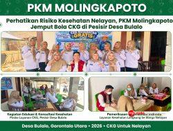 Perhatikan Risiko Kesehatan Nelayan, PKM Molingkapoto Jemput Bola CKG di Pesisir Desa Bulalo