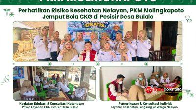 Perhatikan Risiko Kesehatan Nelayan, PKM Molingkapoto Jemput Bola CKG di Pesisir Desa Bulalo